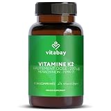 Vitabay Vitamine K2 MK-7 200 µg – 240 comprimés végans – Os & Coagulation – Haute dose MK7 All-Trans Microencapsulé – Testé en laboratoire en Allemagne – Réserve pour 8 mois