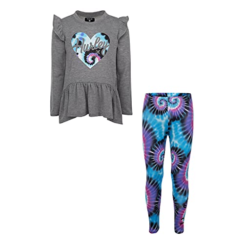 Hurley baby-girls Long Sleeve Top and Leggings 2-piece Outfit Set