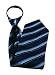 Generic Mens' Polyester Zipper Neck Tie Royalblue and Blue Stripe Styles