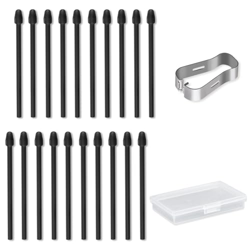 CoBak Sturdy Replacement Pen Tips (20 Pcs) for Kindle Scribe Stylus Pens - Pressure Sensitivity, Tilt Writing Support, Low Lag with Nibs Removal Tool for Kindle Scribe, Hanvon N10, iReader Stylus