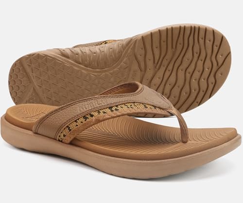 Image of KuaiLu Mens Sport Flip Flops Comfort Orthotic Thong Sandals with Plantar Fasciitis Arch Support Outdoor Summer Beach Size 7~15