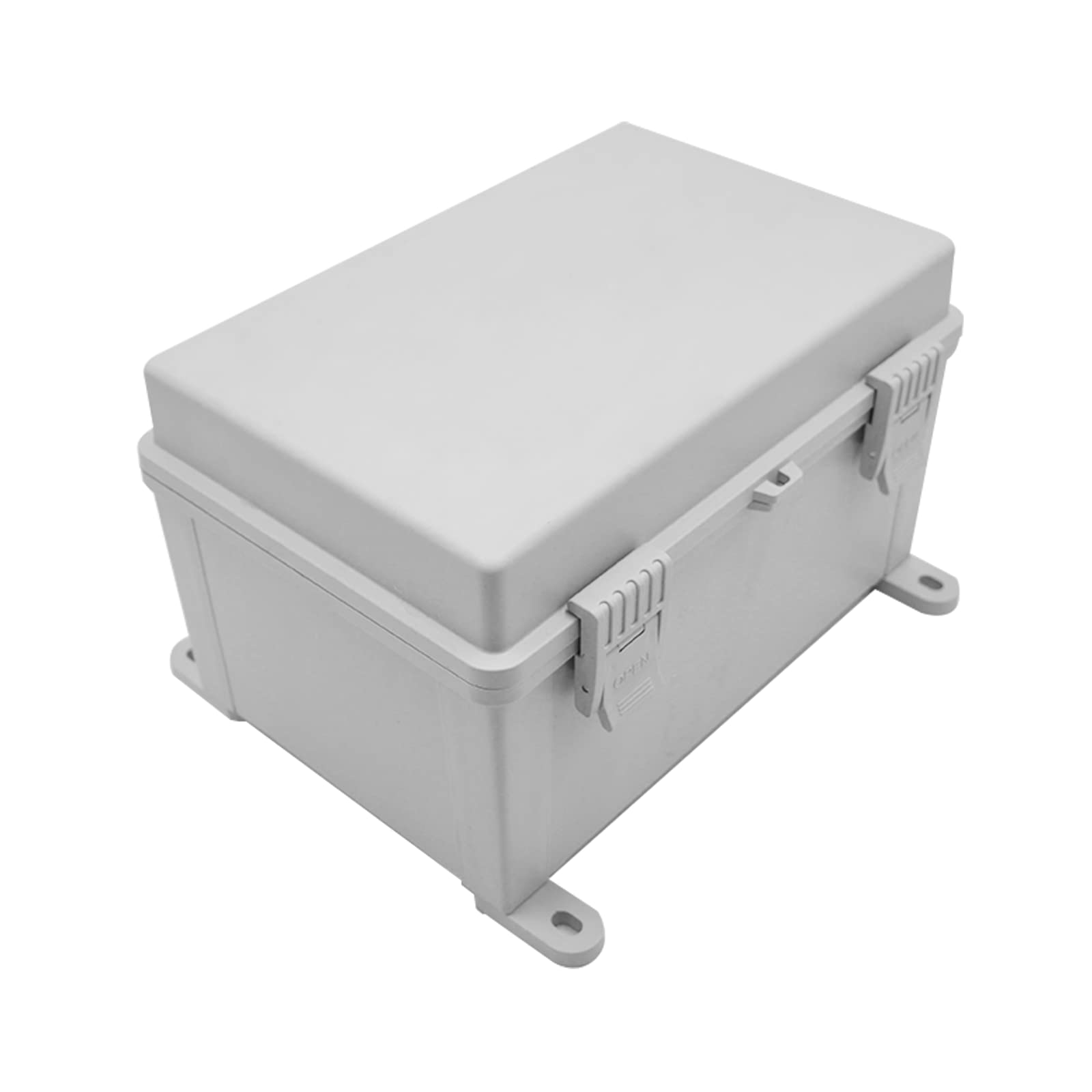 Boite de Derivation avec Couvercle à Charnière en Acier Inoxydable,Boîtier électrique étanche IP65 Boîtier en Plastique ABS,40x30x17MM,Comprend une Plaque de Montage et un Support Mural