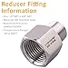 DERPIPE Forged Reducer Adapter Fitting - Stainless Steel 304 Reducing Pipe Connector, 1/2