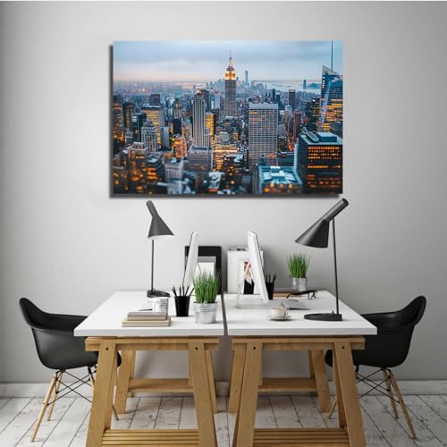 CHERHERART Cityscape Canvas Wall Art Prints Beautiful Buildings Canvas Painting Picture for Living Home Study Dining Office Bathroom Decor 80x130cm Innerframe steampunk buy now online