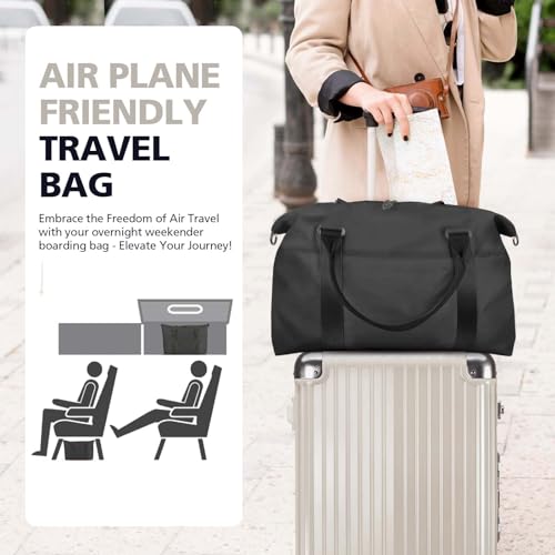 Image of Travel Duffle Bag, Waterproof Weekender Bag Carry On Tote Bags for Women, Travel Essentials Sport Gym Bag for Men, Hospital Bag for Labor and Delivery, Overnight Bag Luggage Bag with Trolley Sleeve