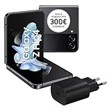 SAMSUNG Galaxy Z Flip4 Smartphone 5G, Caricatore incluso, Sim Free Android Telefono Pieghevole 512GB, Display Display Dynamic AMOLED 2X 6.7”/Super AMOLED 1.9”1,2 Graphite 2022 [Versione Italiana]