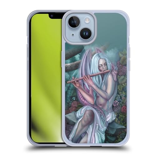 Head Case Designs Officially Licensed Tiffany Tito Toland-Scott Dragon Charmer Playing Flute Art Gel Case [Military Grade Protection] Compatible with Apple iPhone 14 and Compatible with MagSafe