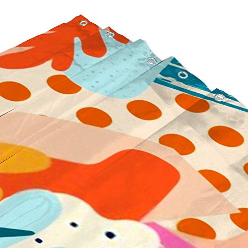 Rideau de douche polyester anti-moisissure motif jungle tropicale ourson - 4
