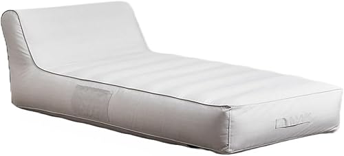 Miniatura 2 de California Sun Allora Tumbona inflable de lujo de tela para piscina, tumbona flotante junto a la piscina, cama flotante ultra ancha de lujo (beige)