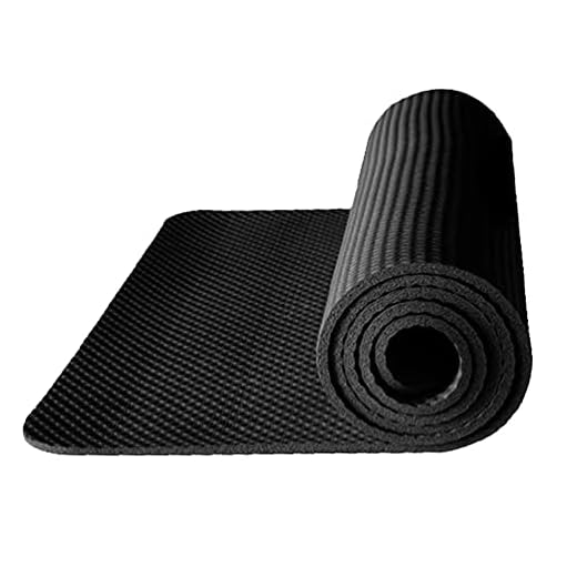 T-HOT Tapete de Equipamento de Exercício Tapete de Ginástica em Casa Tapetes de Borracha de Alta Densidade para Piso Bicicleta Ciclismo Esteira de Treinamento de Treinamento, Preto