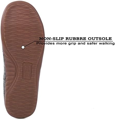 SMXKUME Mens Slippers With Arch Support, Foam Scuff Slippers Slip On Warm House Shoes Indoor/Outdoor, House Slipper For Men With Velvet Lining | Image 3