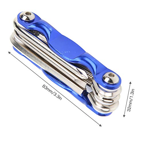 Bicicleta multiferramenta, 6 em 1 multifuncional ferramenta de reparo de bicicleta Kit de ferramenta