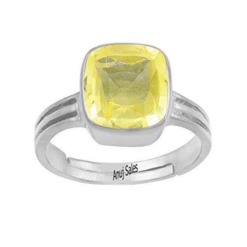 Saphir jaune Pukhraj naturel bague mixte 17,25 carats non chauffée