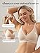 COMFELIE Seamless Push Up Bralette for Large Bust Women Invisible Wireless Bra with Underarm Smoothing and Removable Pads Beige