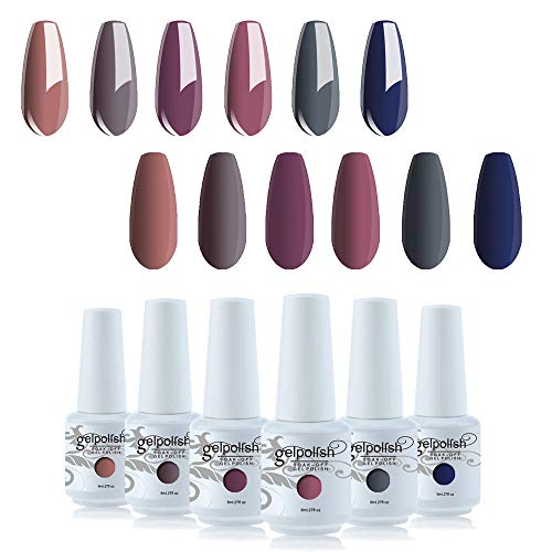 Vishine Nagellack-Set, semi-permanent, 72 W, professionelle LED-Lampe, Nageltrockner, 6 Farben, Gel-Nagellack, Top Base… – Bild 4