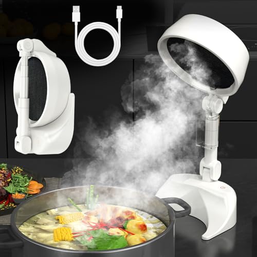 Mostop Tragbare Dunstabzugshaube mit 3 Geschwindigkeitsstufen, faltbarer Tischabzugshaube für Kochen Indoor BBQ Hot Pot und RV Küchen, verstellbare Höhe, Dunstabzugshaube