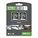 PNY 128GB Elite-X Class 10 U3 V30 SDXC Flash Memory Card - 100MB/s, Class 10, U3, V30, 4K UHD, Full HD, UHS-I, Full Size SD (Pack of 2)