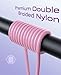 USB C Cable Fast Charging, 2Pack 6FT USB A to USB C Cable, Upgraded Extra Durable Braided USB to USB C Charger Cord Compatible with iPhone 17 16 15 Pro Max/Plus,Samsung Galaxy S10, LG and More-Pink