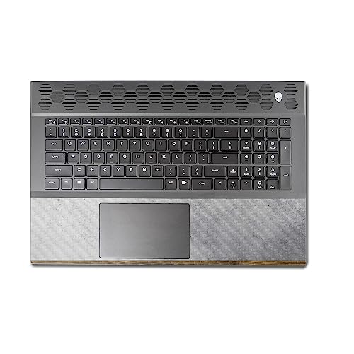 Image of MightySkins Carbon Fiber Skin Compatible With Alienware M18 R1 (2023) Full Wrap Kit - Concrete Wood | Protective, Durable Textured Carbon Fiber Finish | Easy To Apply & Change Styles | Made in the USA