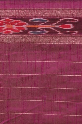 tcl TheCrazyLooms handloom silk saree in raw silk – image 3