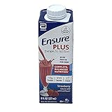 Ensure Plus Strawberry Therapeutic Nutrition, 8 Ounce Recloseable Carton, Abbott 64907 - Case Of 24