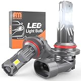 ANTEMOON Ampoules HB3 9005 LED, 100W 20000LM 6500K Blanc 12V Lampes Remplacement pour Halogènes et Kit Xénon, 1:1 Mini Design Ampoule LED pour Phare de Voiture et Moto Anti Erreur, 2 Ampoules