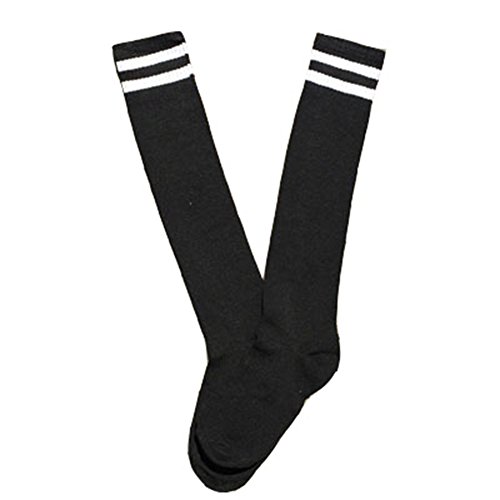 Y&L Girl Strips Over Knee Soccer Socks Students Sports High Stockings Tight