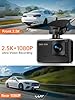 Dash Cam Front and Rear, 2.5K+1080P Dual Dash Camera for Cars, 2’’ Display Mini Car Camera, G-Sensor Dashcam, Night Vision, 24H Parking Mode, Loop Recording, 170°Wide Angle, 32GB Card Included #3