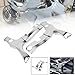 BID4ZE 1 Pair ABS Frame Covers Compatible With Suzuki GSXR1300 Hayabusa 1997-2025,Chrome
