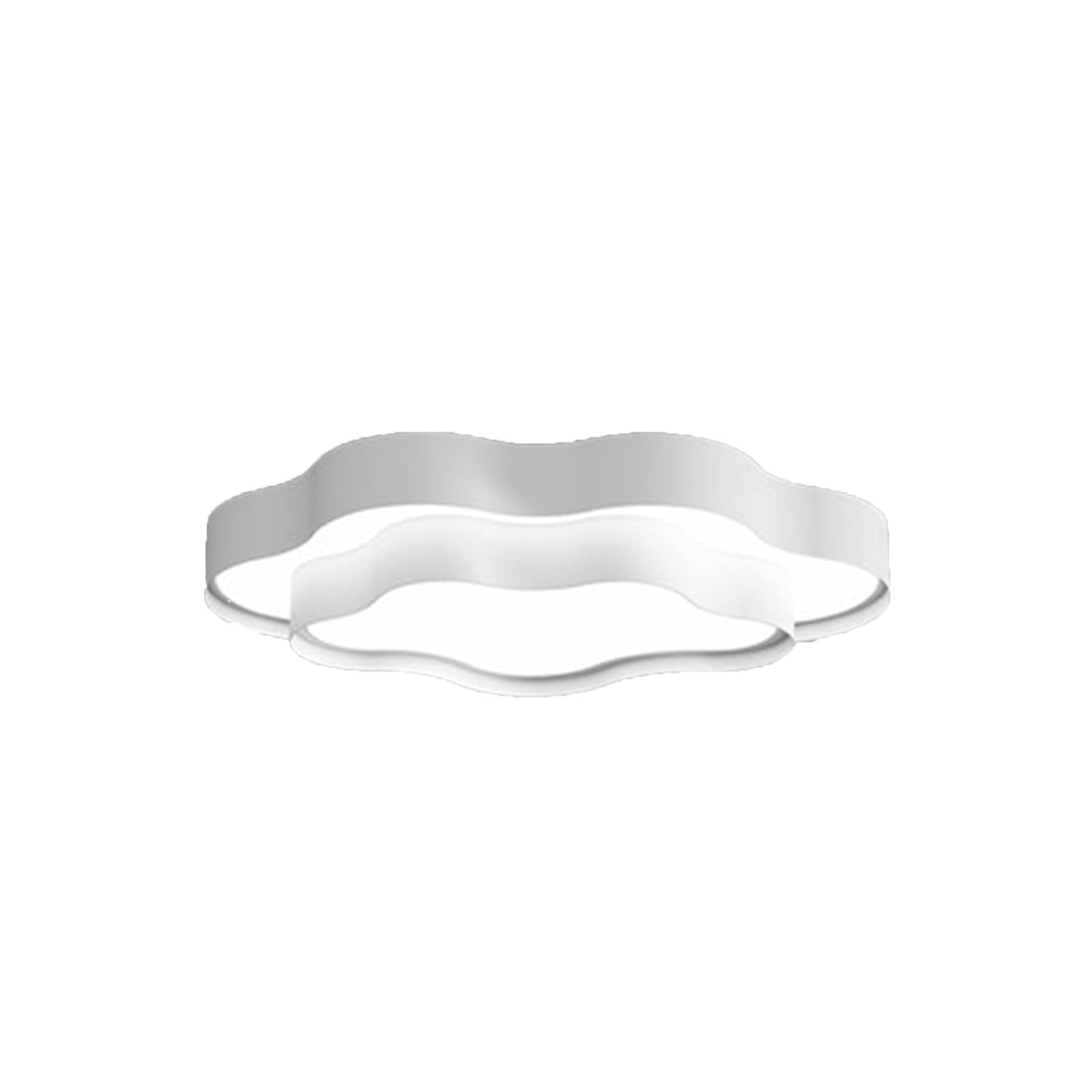 Lustre LED monochrome en fleur pour un plafonnier de chambre doux