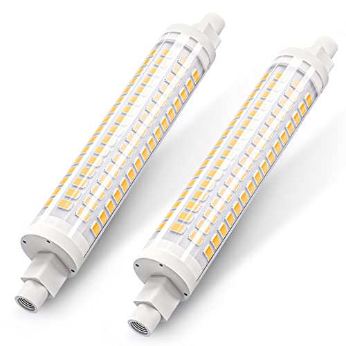 Puosike R7s LED 118mm, 10W R7s LED 118mm Lampe, R7s LED 118mm 2835-96LED Leuchtmittel Warmweiß 3000K 1000LM ersatz für 100W Halogenstäbe, Nicht Dimmbar/AC 220-240V/2er-Pack Cover