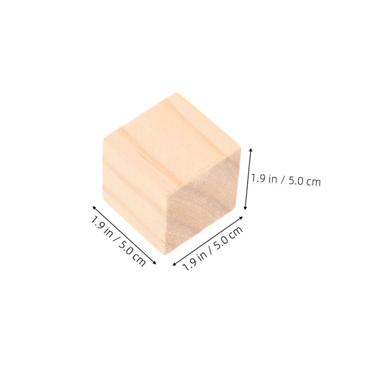 PRETYZOOM 20 piezas Cubos de Madera Naturales sin Terminar Cuadrados para Manualidades DIY Bloques de Construcción Resistentes para Proyectos Creativos y Educativos Infantiles