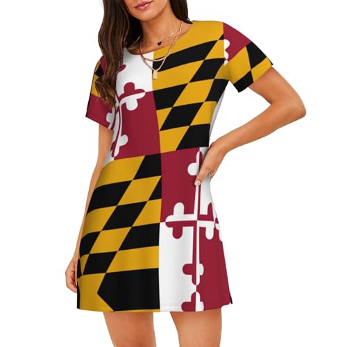 Chemise de nuit Maryland femme legere manches courtes vetement de nuit USA