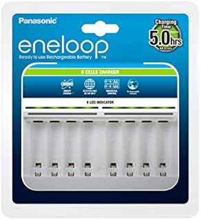 Panasonic eneloop Intelligent Premium Charger for 1-8 NI-MH Batteries AA/AAA,White
