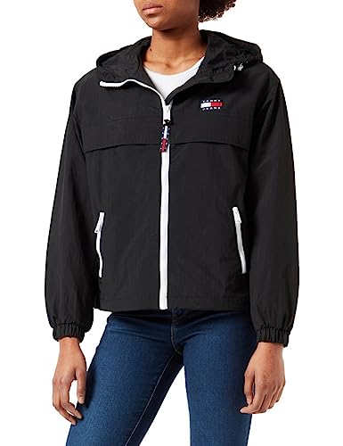 Tommy Jeans Damen Tjw Chicago Windbreaker Windjacke, Schwarz , XS