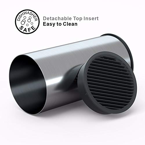 Stainless Steel Universal Knife Block Holder -Detachable For Easy Cleaning- Round Knife Holder For Safe, Space Saver Knife Storage - Unique Design Slot To Protect Blade-Dishwasher Safe- By Kitchendao #TOP3