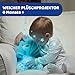 Chicco Kuscheltier Bär, Baby Spielzeug ab Geburt, Teddybär Plüsch, weicher Projektor mit Nachtlicht, Lichteffekten und entspannenden Melodien, Kinderspielzeug 0+ Monate, Hellblau, Kindertag Geschenk