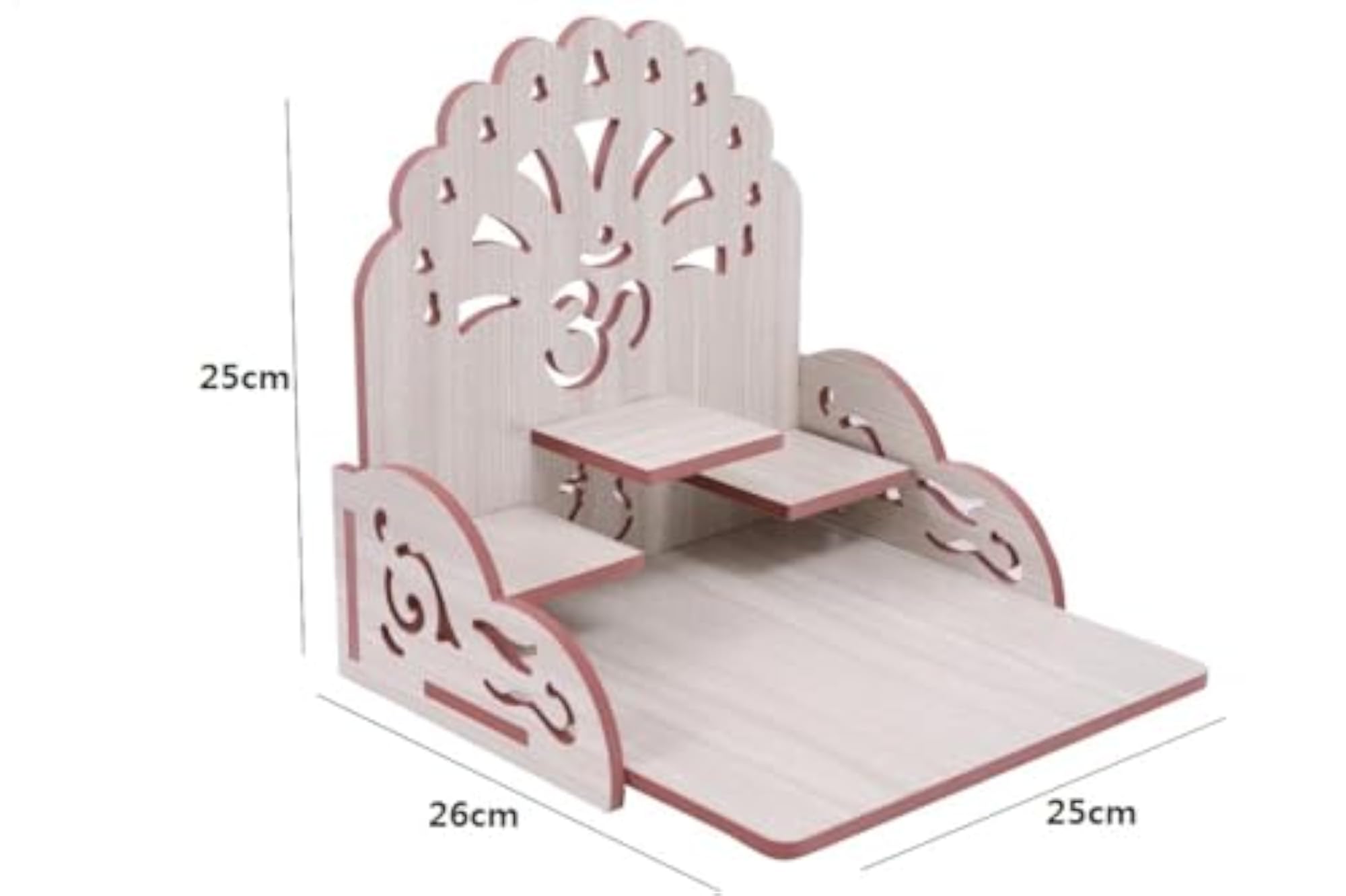 Beige Wooden Wall Mounted Temple