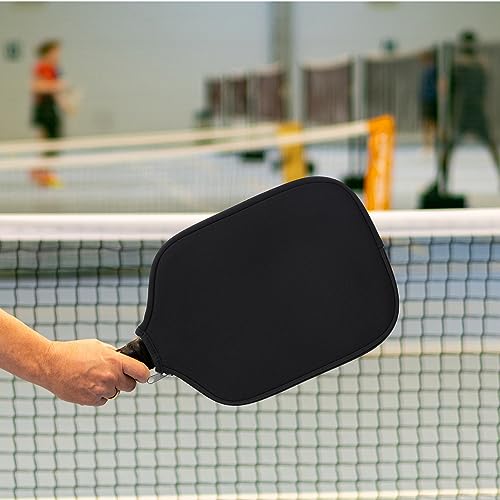 KINBOM 2pcs Neoprene Pickleball Paddle Covers, Universal 8.6 x 12.2 inch, USAPA Standard & Elongated Paddles (Black) - Thumbnail 7