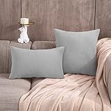 IOFRYION Throw Pillow Covers 16x16 Inch Decorative Velvet Soft Pillow Case, Zipper Square Solid Thro