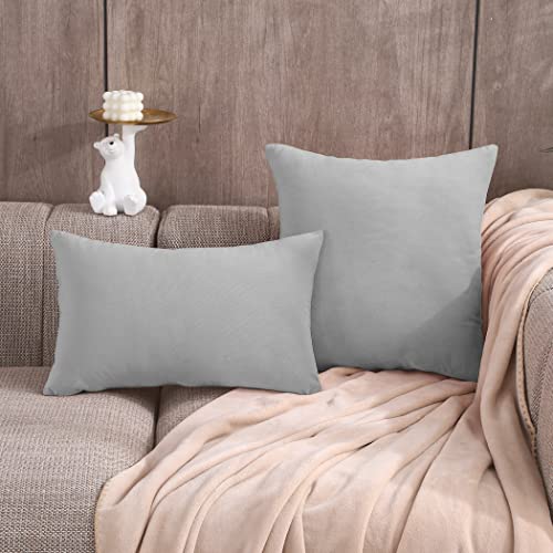 Iofryion Throw Pillow Covers 16X16 Inch Decorative Velvet Soft Pillow Case, Zipper Square Solid Throw Pillow Set Of 2 Pack For Sofa Couch Bed Chair Rectangle #TOP6