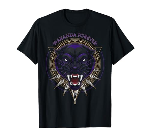 Image of Marvel Black Panther Wakanda Forever Circle Graphic T-Shirt