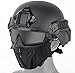 Zeapor Taktyczny szybki kask, przeciwwybuchowy kask i akcesoria z odpinanymi goglami przeciwmgielnymi i oddychającymi do airsoftu, paintballu, polowania i strzelania, CS (czarny)