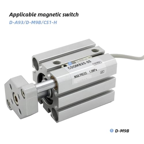 Vérin pneumatique CQMB32 compact avec alésage 32mm et tige guidée