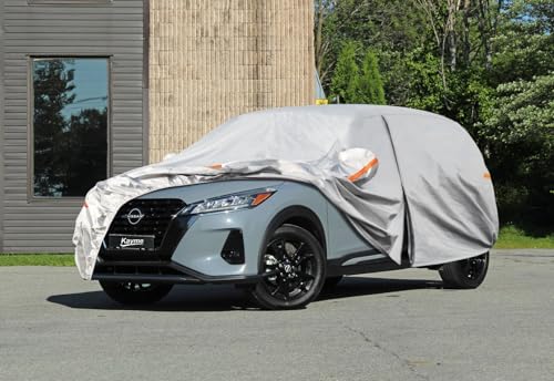 Image of Kayme 6 Layers SUV Car Cover Custom Fit for Nissan Kicks (2017-2025) Waterproof All Weather for Automobiles, Outdoor Full Cover Rain Sun UV Protection.Silver