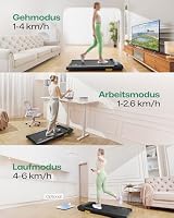 UREVO Smart Walking Pad Leise, kompaktes Laufband unter Schreibtisch mit doppelter Stoßdämpfung, Workout-App mit Track Insights und MIIT-Modus, Fernbedienung oder App-Steuerung für Zuhause/Büro – Ansicht 8
