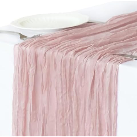 Miucat 10FT Cheesecloth Table Runner Cover