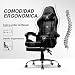 LUCKRACER Silla Gaming Escritorio con Reposapiés Oficina Cojín Lumbar para Masaje Reposabrazos...