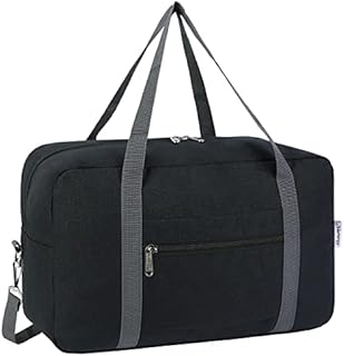 for Ryanair Airlines Cabin Bag 40x20x25 Underseat Foldable Travel Duffel Bag Holdall Tote Carry on Hand Luggage Overnight for Women and Men 20L (Black)