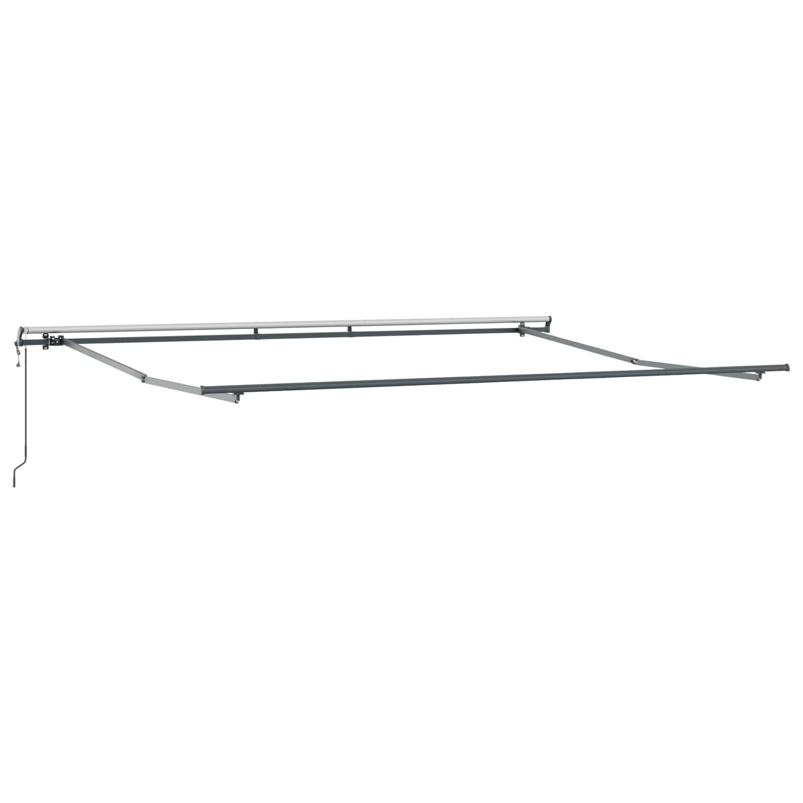 Gelenkarmmarkise Einziehbar Rot Weiß 450 x 350 cm | Stabiler Schattenspender mit Fernbedienung und robustem Gestell aus Aluminium für den Außenbereich im Garten.